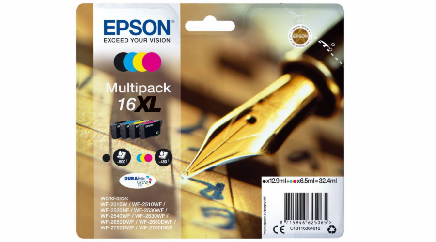 EPSON ink čer Singlepack ""Pero"" Black 16 DURABrite Ultra Ink