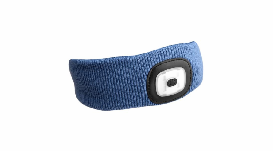 SIXTOLČelenka s čelovkou 180lm, nabíjecí, USB, univerzální velikost, bavlna/PE, modrá SIXTOL