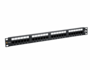 19" patch panel Solarix 24 x RJ45 CAT5E UTP 150 MHz černý 1U SX24-5E-UTP-BK