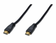 DIGITUS HDMI 3D propojovací kabel s integrovaným zesilovačem,30m, AWG26, 2x stínění, M/M, UL, zlacené konektory, černý