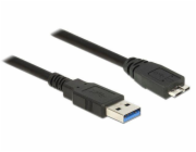 Delock Kabel USB 3.0 Typ-A samec > USB 3.0 Typ Micro-B samec 2,0 m černý