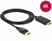 Delock Kabel Displayport 1.2 samec > High Speed HDMI-A samec pasivní 4K 1 m černý