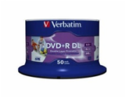 VERBATIM DVD+R(50-pack)DoubleLayer/Spindle/8X/8.5GB/Printable/NoID