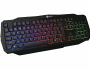 C-Tech Arcus GKB-15 herní klávesnice, casual gaming, CZ/SK, duhové podsvícení, USB