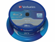 1x25 Verbatim BD-R Blu-Ray 25GB 6x Speed Datalife No-ID Cakebox