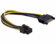 DeLOCK kabel napájecího adaptéru 15pin SATA > 6pin PCIe