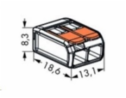 WAGO svorka 2x 0,14-4mm2