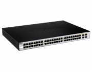 D-Link DGS-1210-48 52-port Gigabit Smart Switch, 48x GbE, 4x RJ45/SFP, fanless