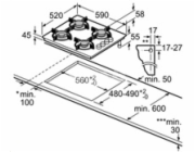 BOSCH POH6B6B10 plynová varná deska