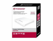 Transcend externí SLIM USB DVD vypalovací mechanika bílá, CD-R/RW, DVD±R, DVD±RW, DVD±R DL, M-DISC, DVD-RAM