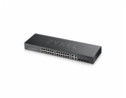 Zyxel GS1920-24V2 28-port Gigabit WebManaged Switch, 24x gigabit RJ45, 4x gigabit RJ45/SFP, fanless