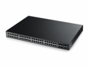 Zyxel GS1920-48HPV2 52-port Gigabit WebManaged PoE Switch, 48x gigabit RJ45, 4x gigabit RJ45/SFP, 2x SFP, 375W pro PoE