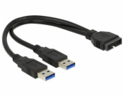 Adaptér DeLOCK USB 3.2 Gen 1, zástrčka USB header > 2x zástrčka USB-A