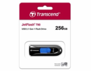 Transcend 256GB JetFlash 790K, USB 3.0 (3.1 Gen 1) flash disk, černo/modrý