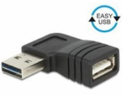 Delock adaptér EASY-USB 2.0-A samec > USB 2.0-A samice pravoúhlý levý/pravý