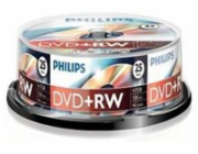 1x25 Philips DVD+RW 4,7GB 4x SP