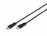 Digitus Připojovací kabel HDMI AOC s hybridním vláknem, typ A M/M, 30 m, UHD 4K@60 Hz, CE, zlatá, bl