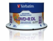 VERBATIM DVD+R DL AZO 8,5GB/ 8x/ printable/ inverse stack/ 50pack/ spindle