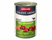 Animonda GRANCARNO Adult - hovězí, kachní srdce 400g