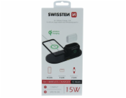 Swissten Wireless Nabíječka 3V1 Černá