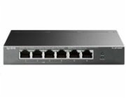 Switch TP-Link TL-SF1006P 6x LAN, 4x PoE+, 67W, kov