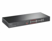 TP-Link CCTV switch TL-SL1218P (16x100Mb/s, 1xGbE uplink, 1xGbE/1xSFP combo uplink, 16xPoE+, 150W)