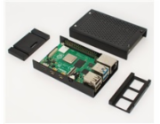 Kryt Raspberry case Alu pro Raspberry Pi 4 B, černá (Joy-it)