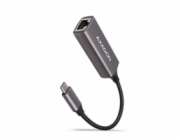 AXAGON ADE-TRC, USB-C 3.2 Gen 1 - Gigabit Ethernet síťová karta, auto instal, titanově šedá