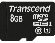 TRANSCEND MicroSDHC karta 8GB Premium, Class 10 UHS-I 300x, bez adaptéru