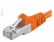 PREMIUMCORD Patch kabel CAT6a S-FTP, RJ45-RJ45, AWG 26/7 3m oranžová