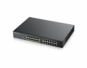 Zyxel GS1900-24EP 24-port Gigabit Smart Managed PoE Switch, 24x gigabit RJ45 (z toho 12x PoE), PoE budget 130W