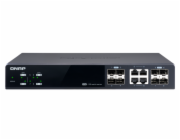 QNAP řízený switch QSW-M804-4C: 8x 10G port SFP+ (4x SFP+ a 4x kombinované SFP+ / RJ-45)