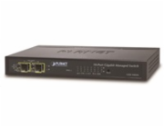 Planet GSD-1002M L2 switch, 8x1Gb, 2x1Gb SFP, 48-56VDC, fanless