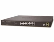 Planet GS-4210-16T2S Planet GS-4210-16T2S switch L2/L4, 16x 1000Base-T, 2x SFP, Web/SNMPv3, VLAN, QoS, IPv6, fanless