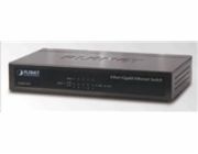 Planet GSD-503 switch 5x 10/100/1000Base-T, EuP, 802.3az, kov, fanless