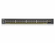 Zyxel XGS1930-52HP, 52 Port Smart Managed PoE Switch, 48x Gigabit PoE and 4x 10G SFP+, hybird mode, standalone or Nebula