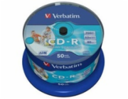 Disk CD-R VERBATIM DLP 700MB/80min, 52x, printable, 50-cake