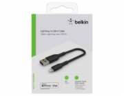 Belkin Lightning nab./synchron. kabel 15cm,PVC,cerný,mfi cert.