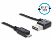 DeLOCK EASY-USB 2.0 kabel, USB-A konektor 90° > Micro-USB konektor