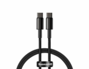 Baseus CATWJ-01 Baseus Tungsten Gold rychlonabíjecí / datový kabel USB-C na USB-C 100W 1m, černá