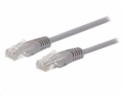 C-TECH kabel patchcord Cat5e, UTP, šedý, 3m