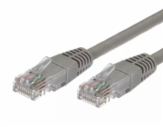 Cat.6A RJ45 UTP měděný patch cord kabel, 2m. šedá