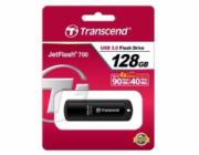 TRANSCEND Flash Disk 128GB JetFlash®700, USB 3.0 (R:90/W:40 MB/s) černá