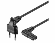 Goobay napájecí kabel Rohový EURO rádiový napájecí kabel CEE 7/16 - IEC 320 C7 1m (97346)