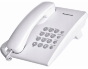 Bílý stolní telefon Panasonic KX-TS500PDB