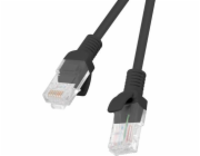 Lanberg Patchcord, Cat5e, nestíněný, 15m, černý (PCU5-10CC-1500-BK)