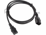 Lanberg IEC 320 C13 - C14 napájecí kabel, 1,8 m, černý (CA-C13E-11CC-0018-BK)