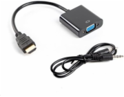 Lanberg HDMI AV adaptér - D-Sub (VGA) + Jack 3,5 mm černý (AD-0017-BK)