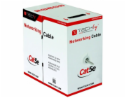 Instalační kabel Techly Cat5e, UTP 4x2, pevný, CCA, 305 m, šedý (303591)