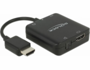 Adaptér DeLOCK Zástrčka HDMI > HDMI + TOSLINK S/PDIF + zásuvka 3,5 mm jack